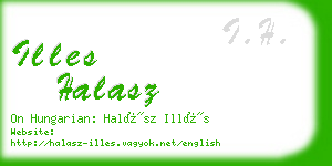 illes halasz business card